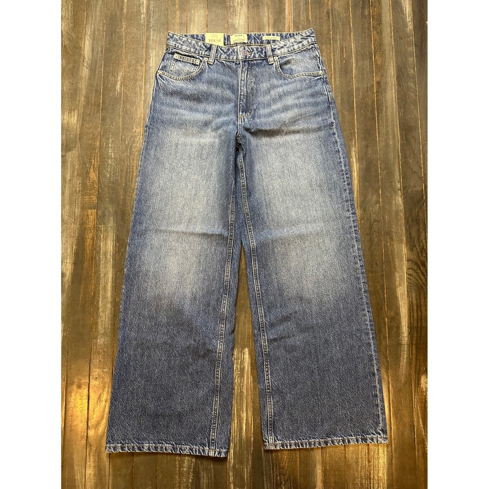 Cotton On Low Super Baggy Jeans Blue Wide Leg Denim